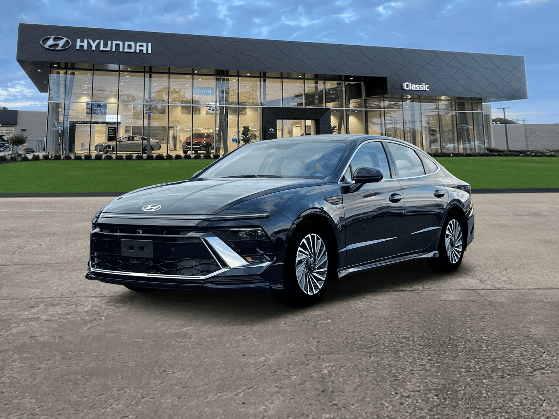 2025 Hyundai Sonata front exterior in a promotional image showing its design and proportions